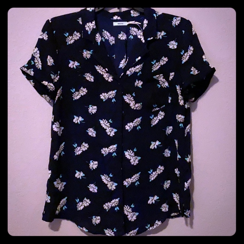 Kimchi Blue Navy Floral Shirt